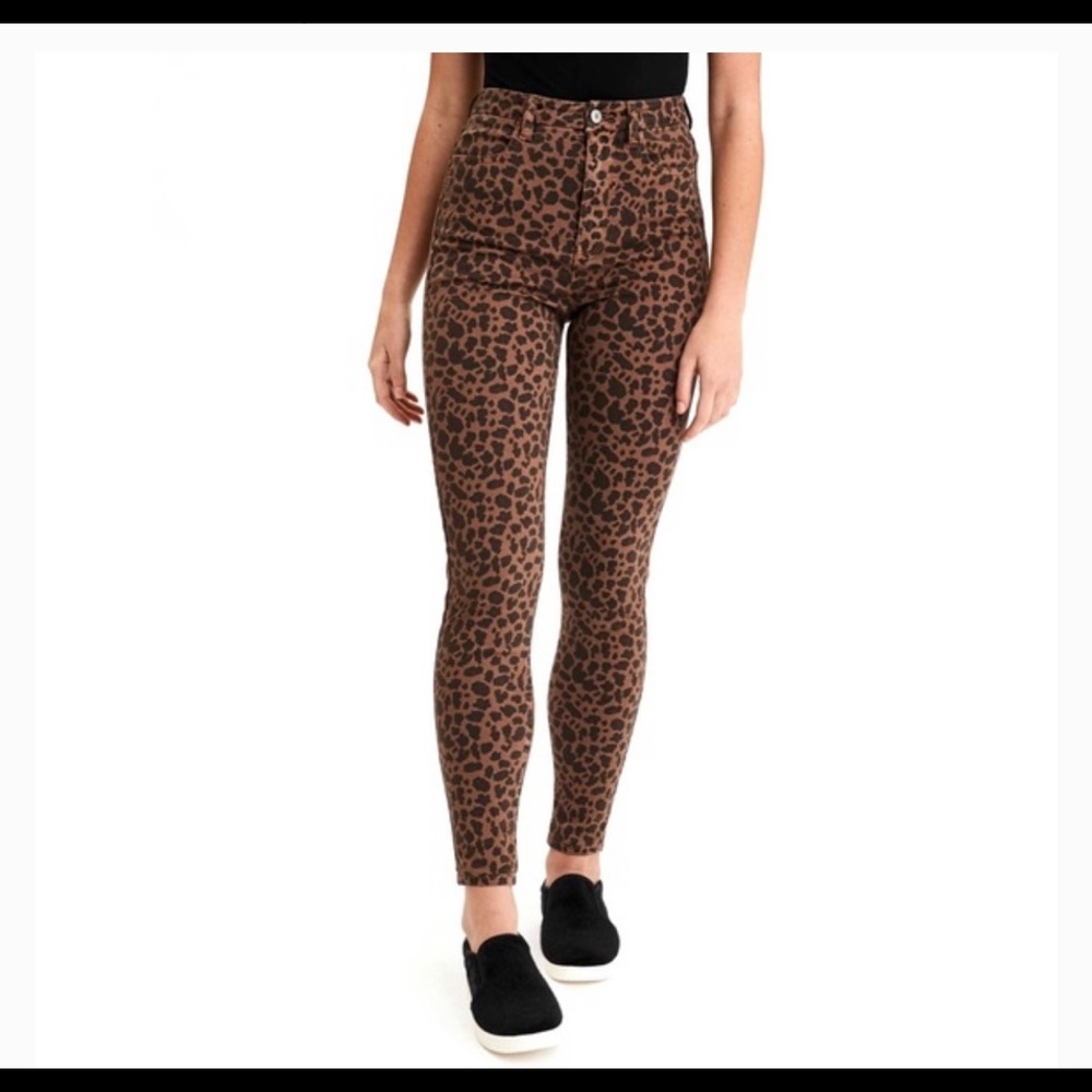 American Eagle Animal Print Super Hi Rise Jeggings Jeans Size 0 NWT